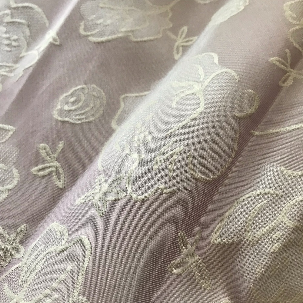 Loft dress, sleeveless lilac w/ cream flowers